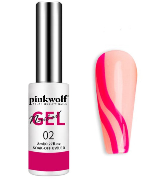 Pinkwolf Pink Nail art Gel Polish 8ml bottle 