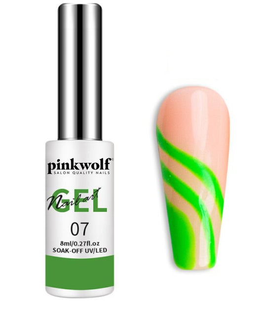 Pinkwolf Green Nail art Gel Polish 8ml bottle 