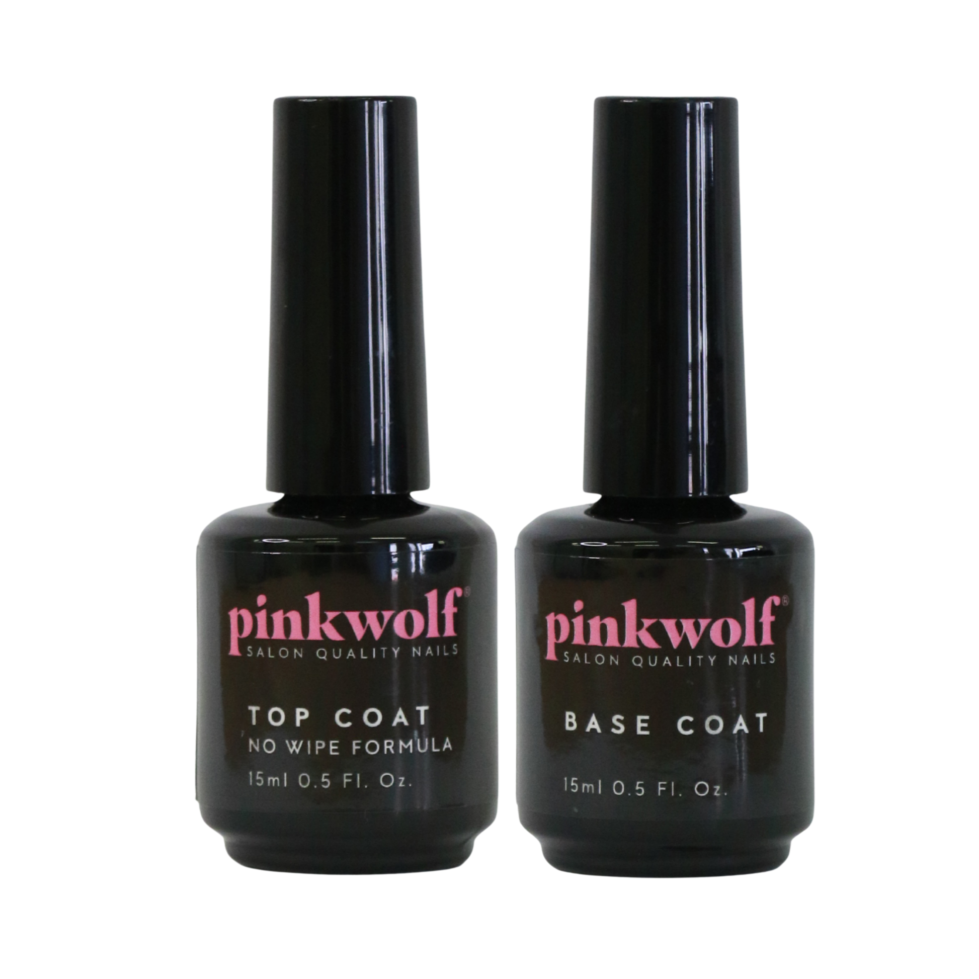 Pinkwolf gel nail polish top and base coat pack