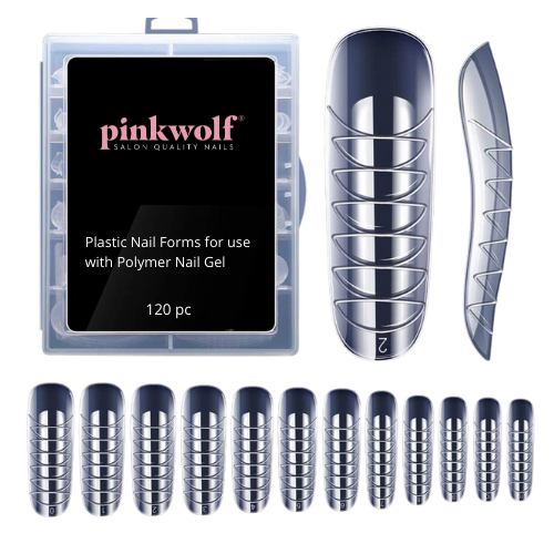 Pinkwolf dual nail forms to use with polygel 120 piece