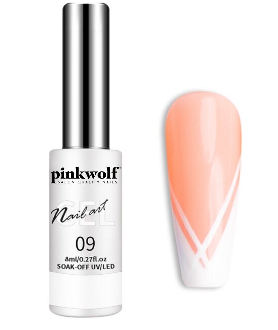 Pinkwolf white Nail art Gel Polish 8ml bottle 