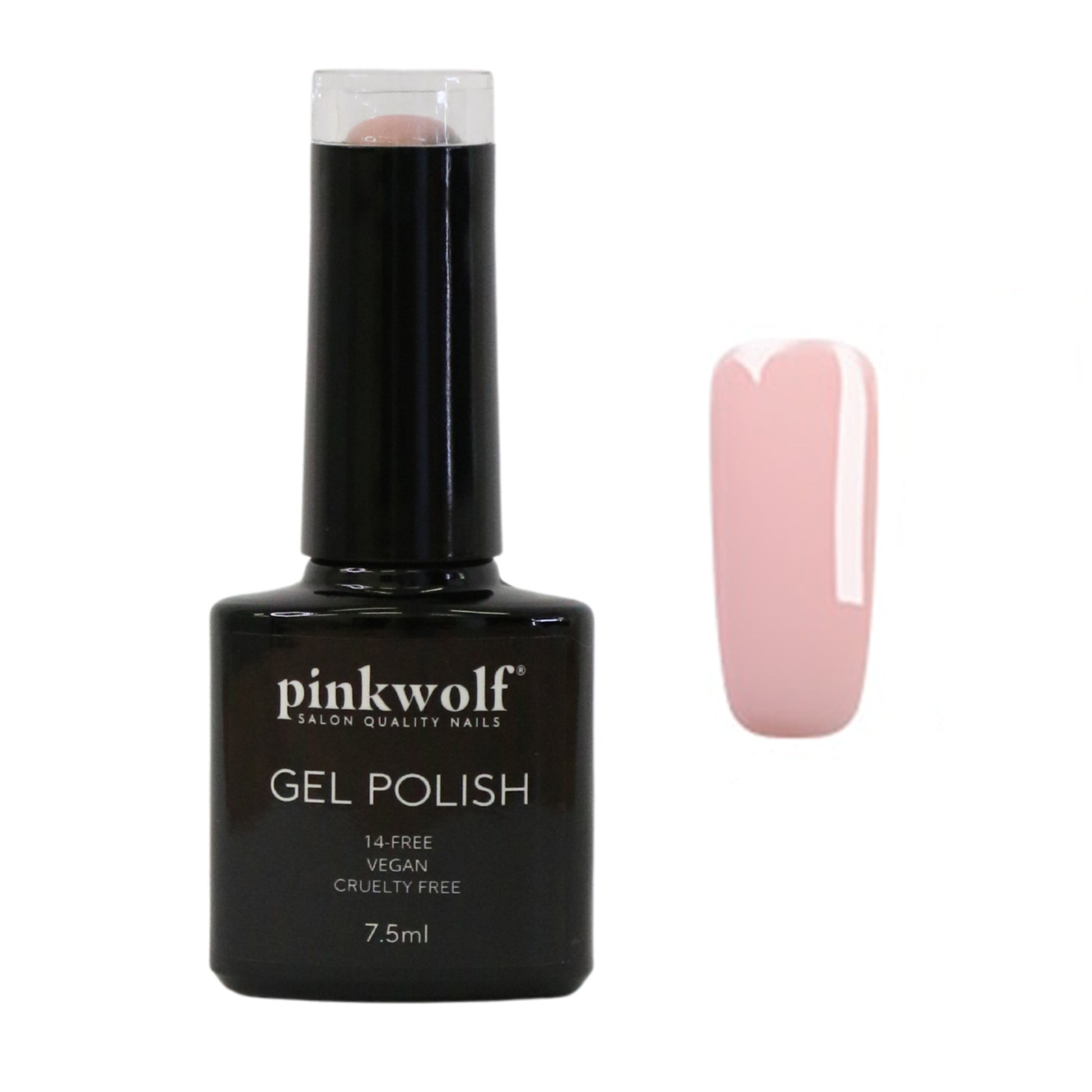Pinkwolf sheer pink gel nail polish 7.5ml bottle 