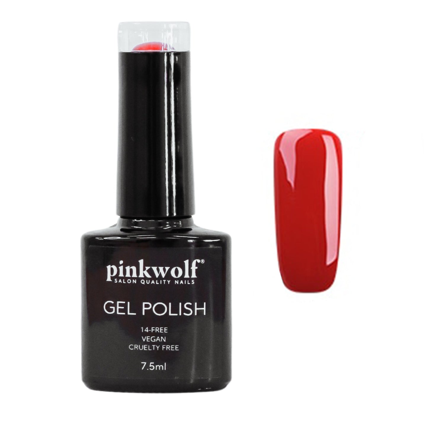 Pinkwolf gel nail polish red 7.5ml bottle